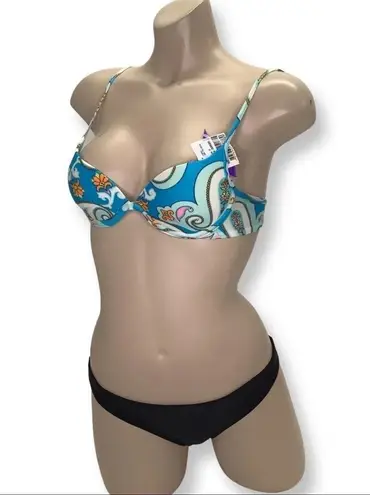 Recco brazilian floral print bikini set NWT Blue