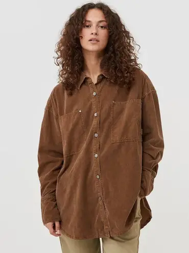 Free People COPY -  Baby Cord Button Down Top