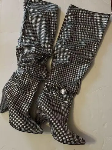 Rhinestone sparkling boots size 42