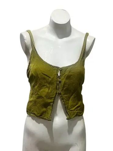 Rhythm Women's Olive Green Tie-Back Tank Top Size Large Casual