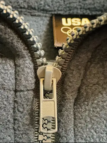 Team USA Unisex Adult’s Large Navy Blue Fleece Full Zip Olympic Jacket Gorpcore