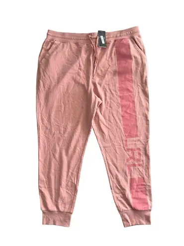 Ralph Lauren Lauren  French Terry Plain Jogger Pants, Pink Size XXL New w/Tag