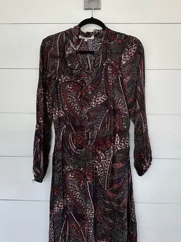 Vanessa Bruno Women’s 42/10 Pryska Ruffled Paisley Dress Flawed