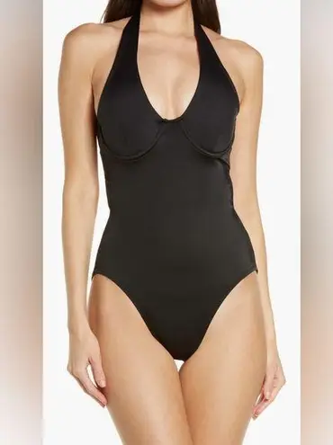 Norma Kamali Normal Kamali Halter One-Piece Swimsuit, size Medium, $175