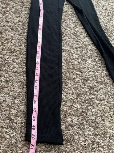 Melrose With Love Bria One Sleeve Ribbed knit Jumpsuit Black Small