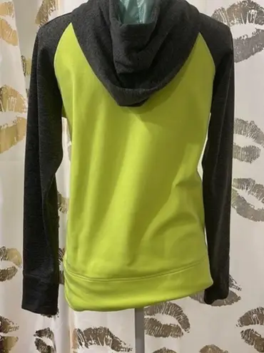 Nike Therma Fit Neon Highlighter Sweatshirt Hoodie Small RARE Yellow