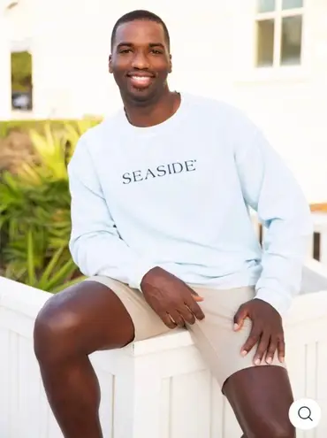 the seaside style Chambray (Light Blue)  Sweatshirt