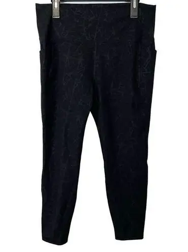 Spyder Black Web Leggings XXL Activewear Athleisure Pockets Logo Pull On Casual