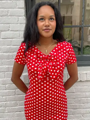 Unique Vintage 50s style cute polka dot dress