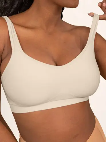 Truekind Daily Comfort Wirefree Shaper Bra Everyday Lingerie Tan Size XXL