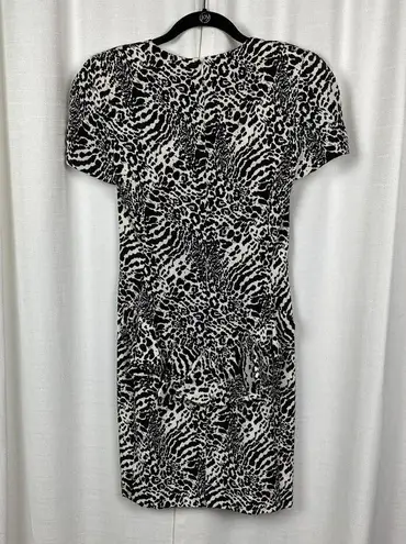 Carolina Herrera CH by Neiman Marcus Vintage Zebra Ruffle Sheath Dress Sz.4