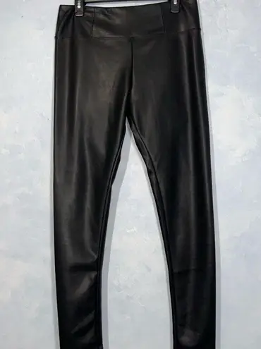 Hunter & Brown Black Faux Leather Spandex Leggings XL