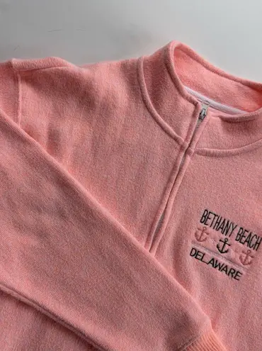 Bethany Beach embroidered French women’s jacket peach size medium preowned