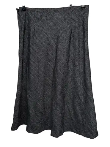 Premise Studio Women’s Skirt Size 8 Black Gray Plaid A-Line Career Workwear