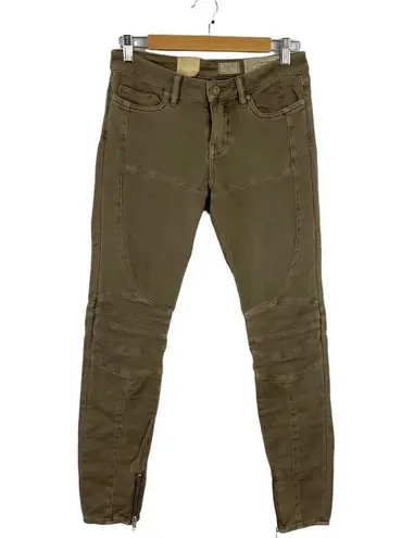 ALLSAINTS NWT All Saints Biker Moto Zipper Accents Ankles Cropped Skinny Jeans Size 28