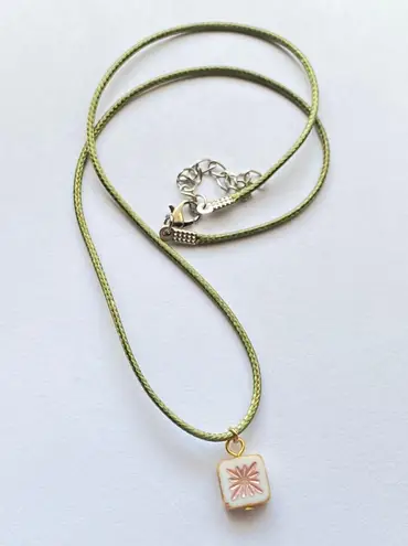 Handmade unique quality Czech glass bead fairy boho vintage retro style necklace🌿✨