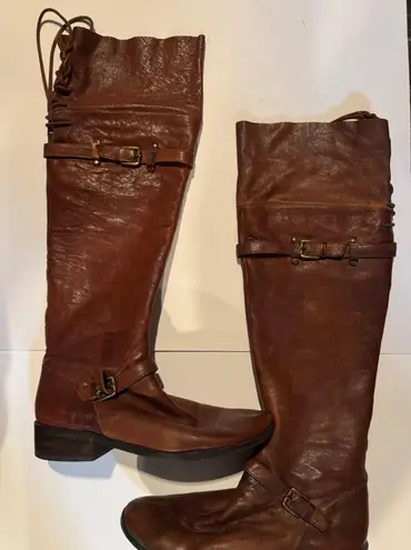 Me Too 'Donna' Brown Leather Boots Size 10M