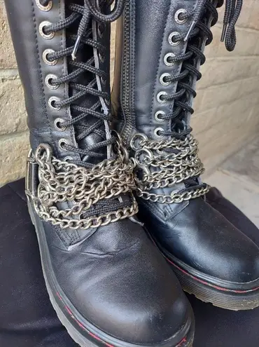 Demonia Disorder 301 Brass Knuckle Boots RARE