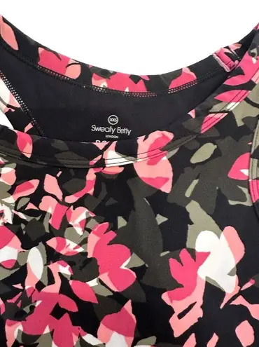 Sweaty Betty  Black Floral MIDI Bra Bralette Size XXS NEW