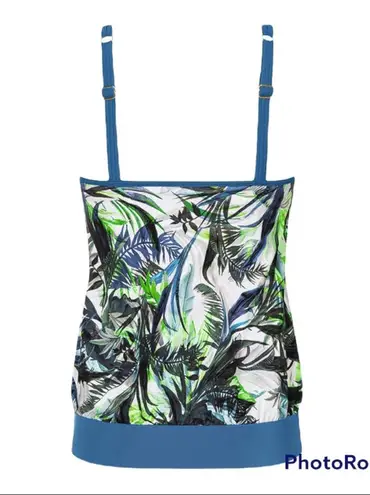 Amoena Modern Jungle Blouson Top | Twilight Blue / Leafy Green | Size 8