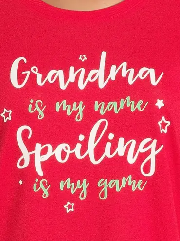 Holiday Time NWT - Grandma Is My Name Spoiling Is My Game T-Shirt.