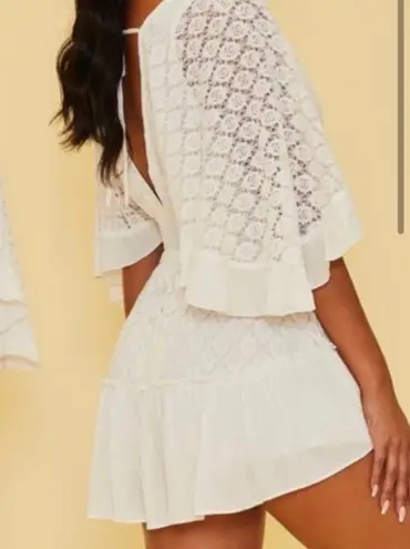 Japer white romper/dress size small