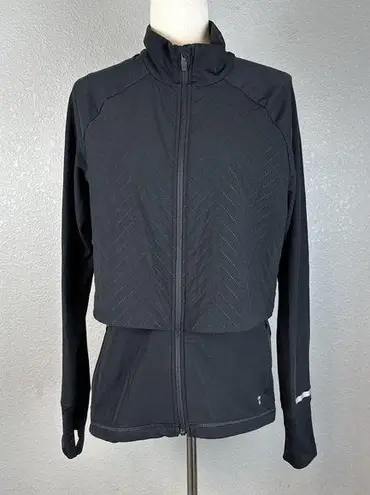 Sweaty Betty  Womens Fast Track Thermal Running Jacket XL Black Zip Pockets