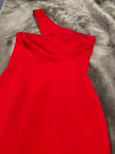 Ralph Lauren Lauren  one shoulder red dress size 6