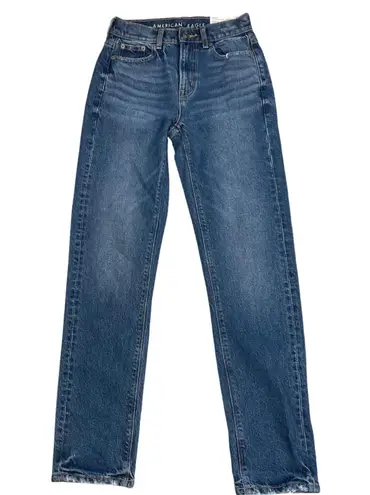 American Eagle Ne(X)t Level Super High Rise Jeans Size 000 New 23w Dark Wash Blue