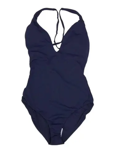 ANDIE  The Bali Lace Up 1 Pcs Swimsuit Sz S Tall Navy Retro Curvy Resort Y2K NWT