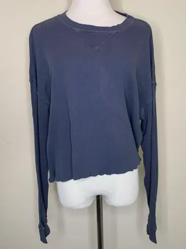 St. Tropez West Blue Long Sleeve T Shirt Small