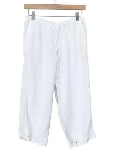 Fresh Produce White Tencel Drawstring Capris Sz M