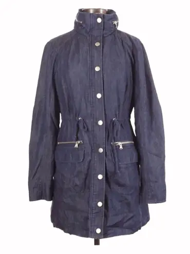 New York & Co. Navy Blue Denim Trench Coat