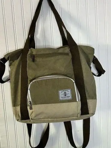 Humble Bee Green and Tan Baby Bag with Durable Design Back pack