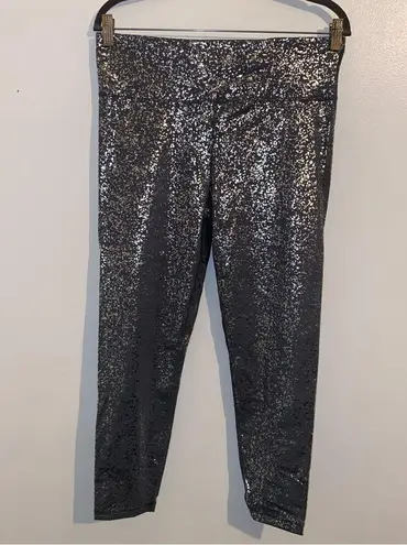 Sweaty Betty  Goddess 7/8 Workout Leggings GREY TERRAZZO FOIL PRINT Size XL 🆕