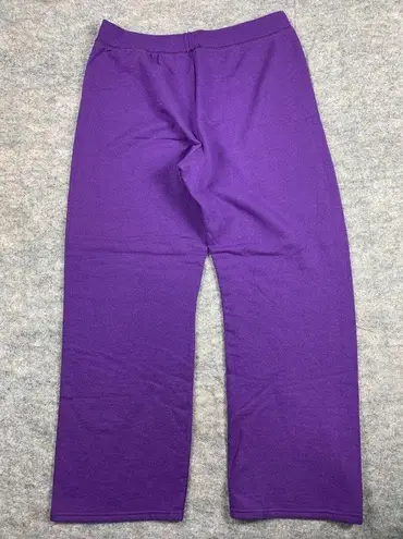 Hanes NWOT  Large Comfort Blend Sweatpants Pull On Elastic Waist Womens Purple