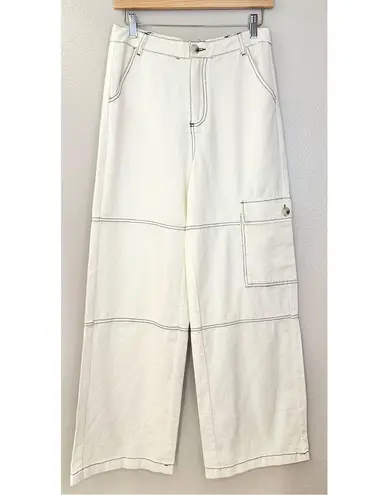 Emory park NWT  Bohme Ivory High Waisted Cargo Wide Leg Pants