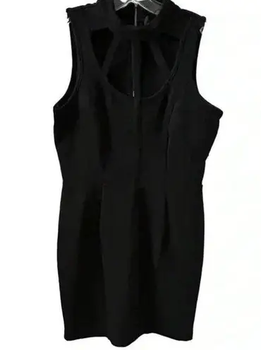 Kardashian Kollection Women's Black Bodycon Knee Length Dress Size L