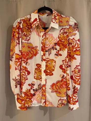 Source Unknown No Brand Floral Button-Up Blouse - Image 1