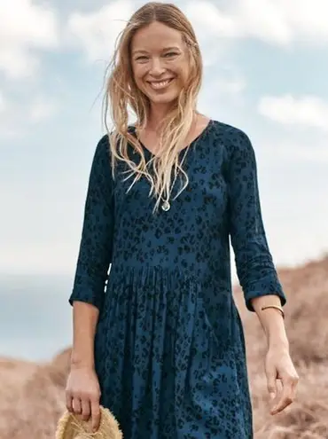 Garnet Hill Bohemian Pocket-Detail Dress