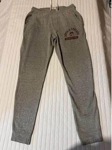Loyola Chicago Ramblers League Sweatpants Joggers Gray Womens Small