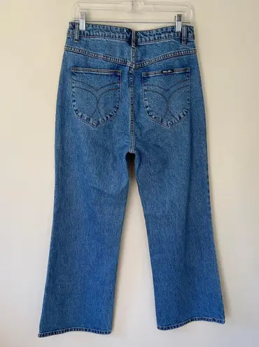 Rolla's ROLLA’S Eastcoast High Rise Crop Flare Denim Jeans Cindy Blue Wash