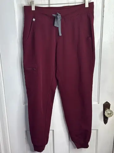 FIGS Women’s Zamora Jogger Style Scrub Pants Burgundy W1709 Sz Small Petite