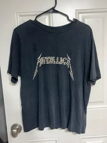 H&M Metallica Cheetah Print Shirt