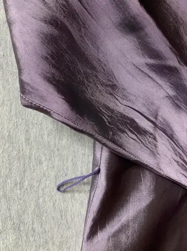 JS Collections SHINY/SILKY purple/silver 70s Top!!