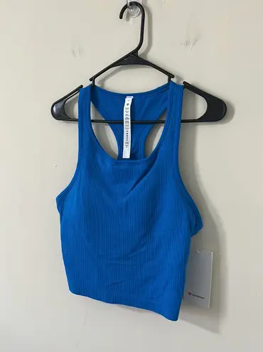 Lululemon NWT  Ebb To Street Cropped Racerback Tank Top Poolside Size 12