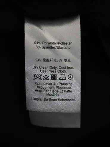 Donna Karan New York Womens 6 Elegant Black Bell Sleeve Sheath Dress