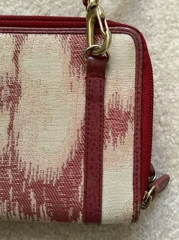 Vivienne Westwood Orb Long Wallet Red Strap Crossbody Bag