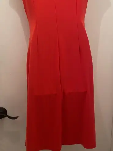 Kasper orange career dress wrap style size 10