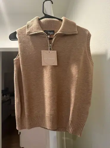 Kittenish Camila Tan Sweater Tank